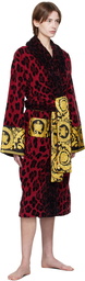 Versace Underwear Red & Black Wild Barocco Bathrobe
