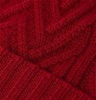 Loro Piana - Cable-Knit Baby Cashmere Beanie - Red