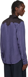Toga Virilis Purple & Black Cupra Stripe Shirt