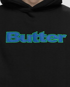 Butter Goods Felt Logo Applique Pullover Hood Black - Mens - Hoodies