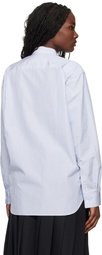 Comme des Garçons Shirt Blue & White Stripe Poplin Shirt