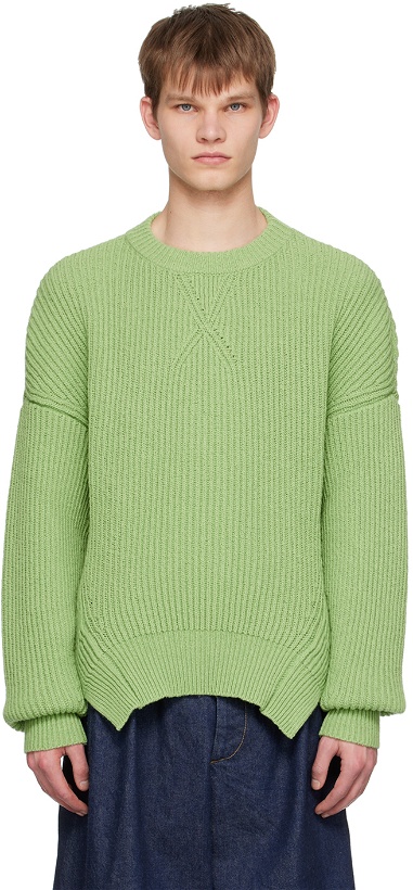 Photo: Jil Sander Green Oversized Sweater