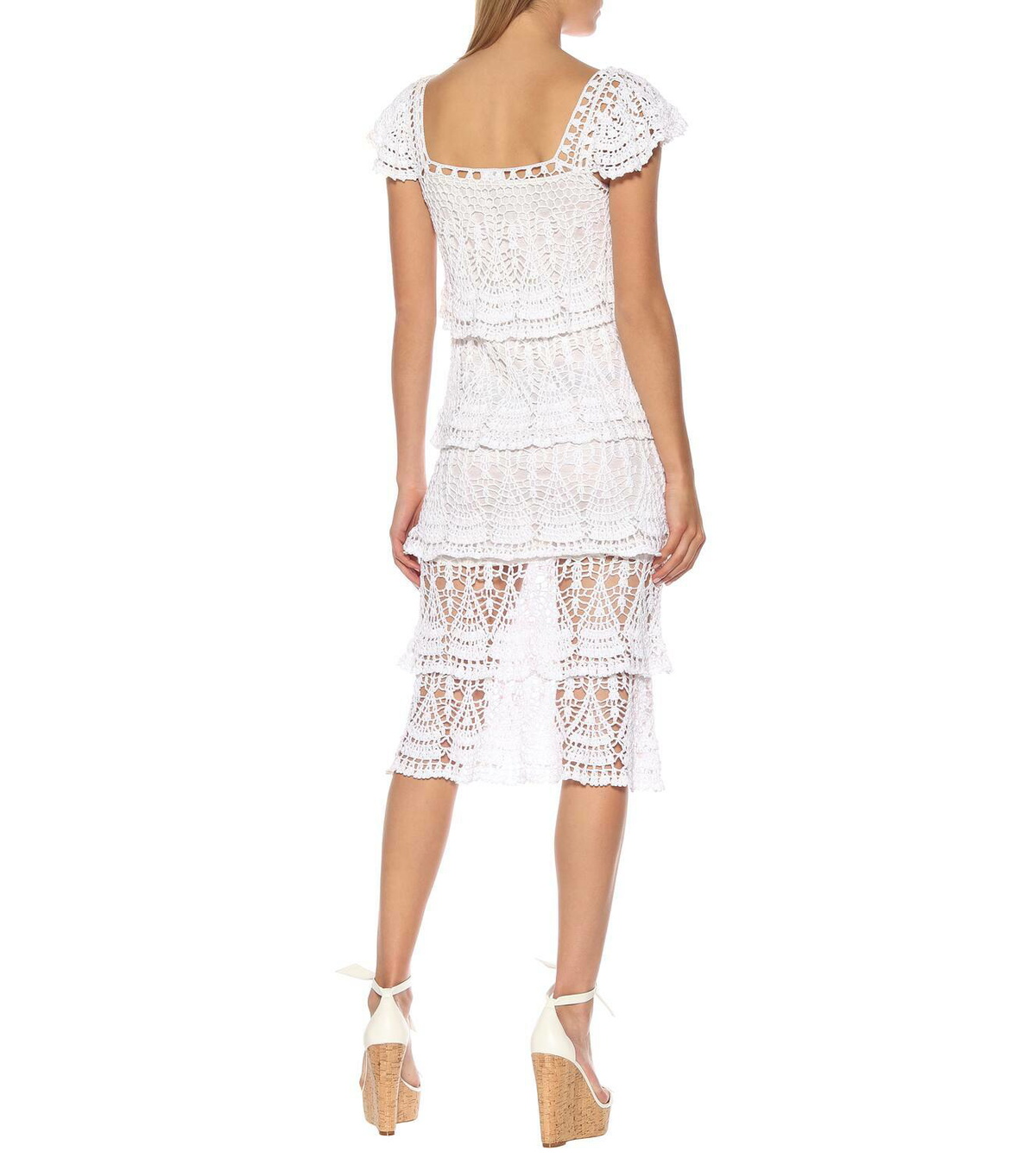 Anna Kosturova Cotillion crochet maxi dress