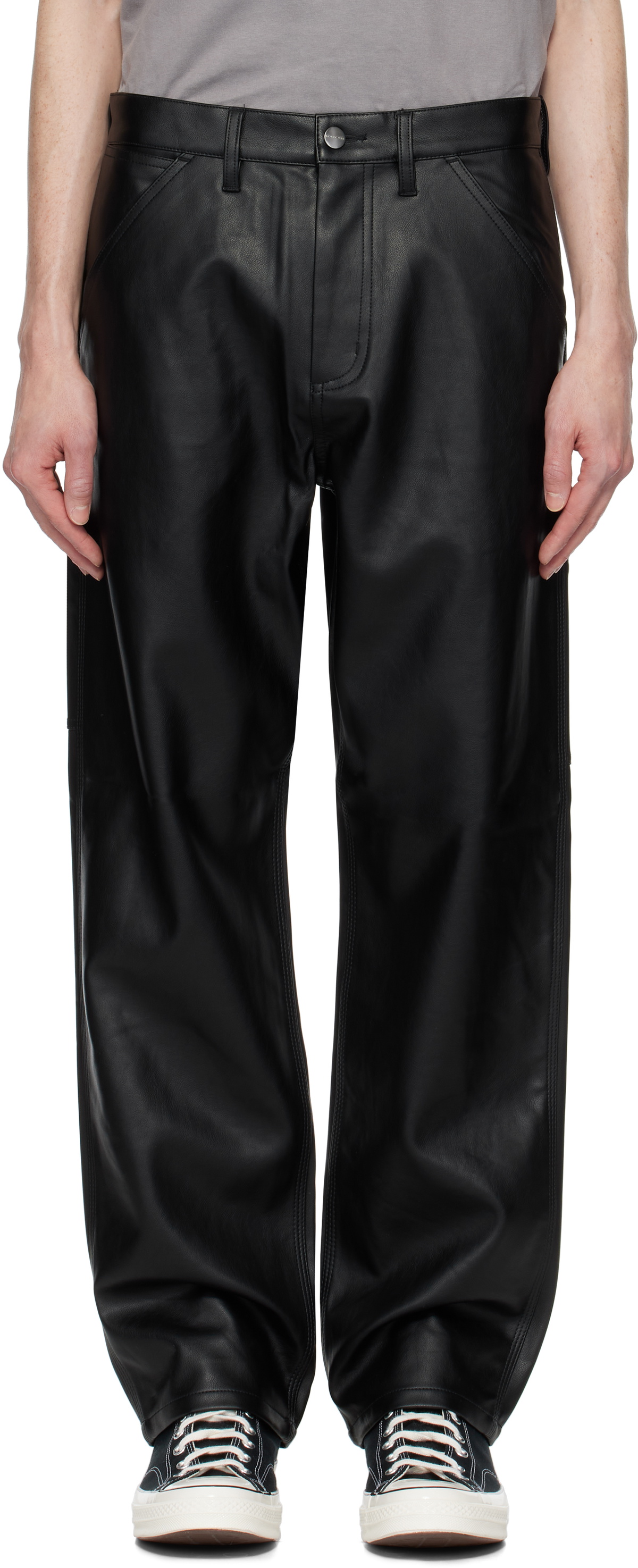 パンツ carhartt SINGLE KNEE LEATHER PANT Black Carhartt Single Knee Leather Pants Carhartt WIP