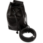 Jil Sander Black Small Woven Bracelet Drawstring Bag