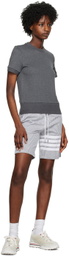 Thom Browne Gray 4-Bar Shorts