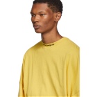 Palm Angels Yellow Logo Long Sleeve T-Shirt