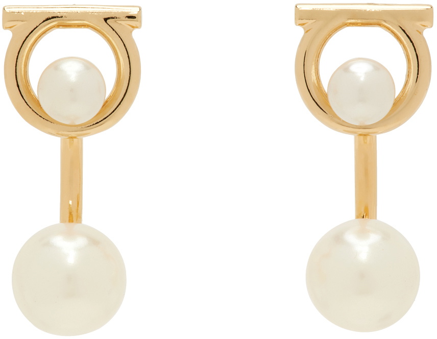 Ferragamo pearl discount drop earrings