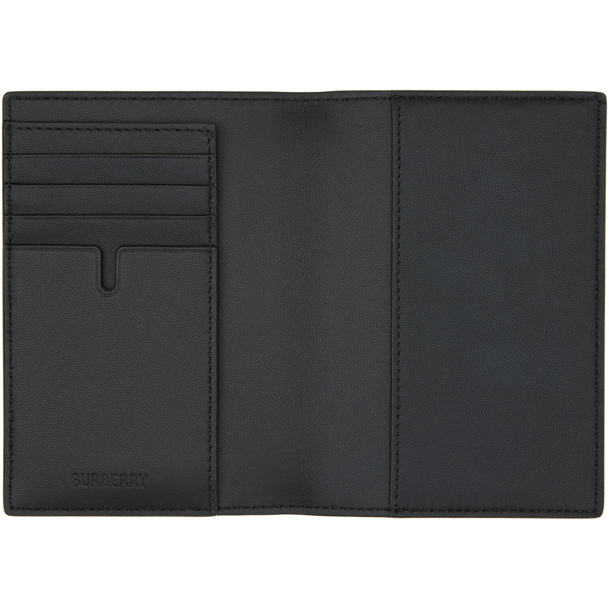 Burberry Gray City Check Passport Holder