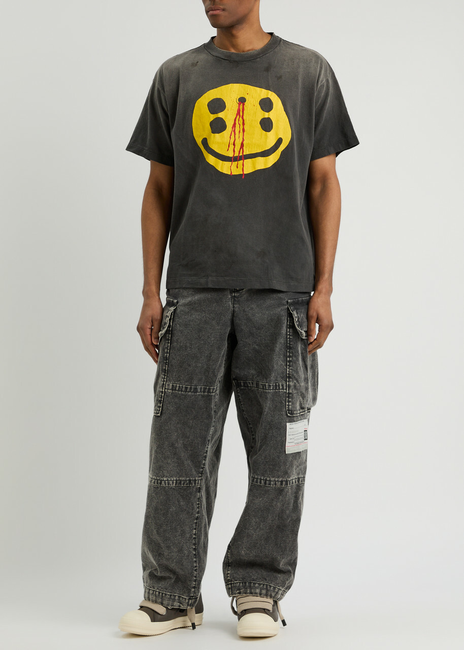 Saint Mxxxxxx X Cactus Plant Flea Market Printed Cotton T-shirt Black SAINT  Mxxxxxx