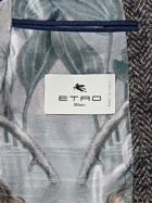 Etro - Slim-Fit Herringbone Virgin Wool-Blend Blazer - Blue