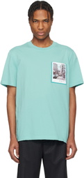 Helmut Lang Blue Brooklyn Postcard T-shirt