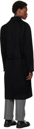 Solid Homme Black Two-Button Coat