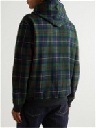 Polo Ralph Lauren - Logo-Embroidered Checked Cotton-Blend Jersey Hoodie - Multi