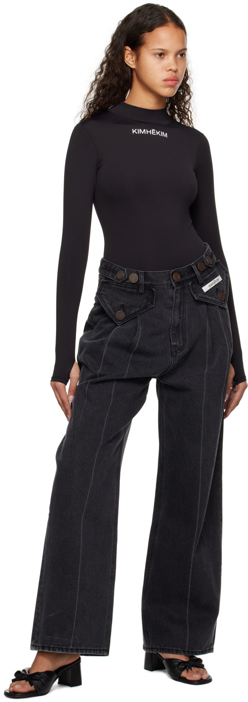 KIMHĒKIM Black Yoga Bodysuit