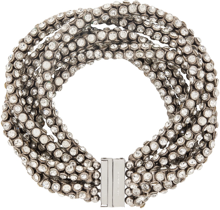 Dries Van Noten Silver Crystal Chunky Necklace