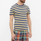 Polo Ralph Lauren Men's Broad Stripe T-Shirt in Empire Yellow/Light Navy