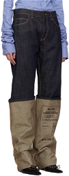 Jean Paul Gaultier Indigo 'The Cuff' Jeans