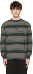 Han Kjobenhavn Grey & Black Striped Boxy Long Sleeve T-Shirt