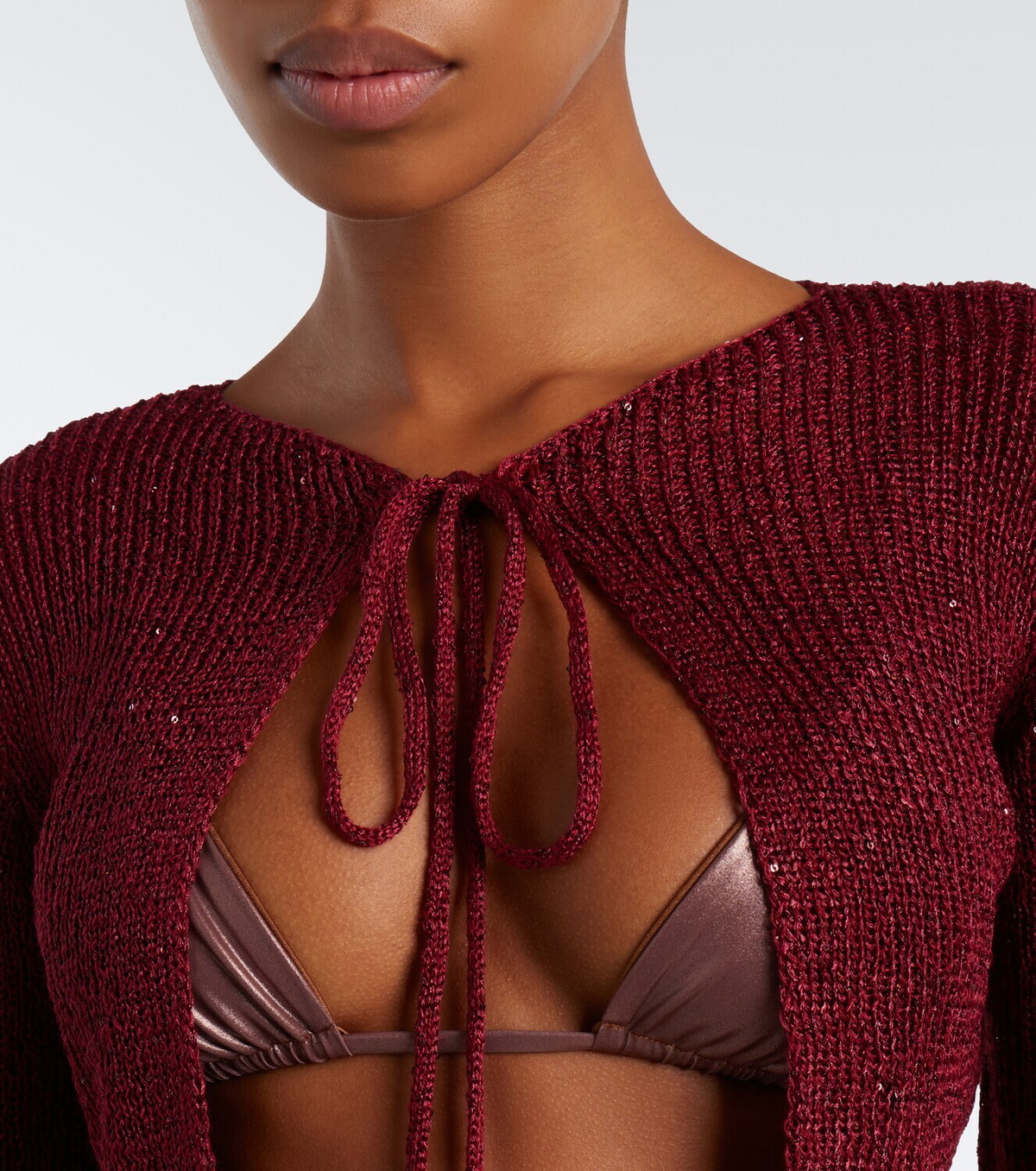 Bananhot Alma cropped sequined cardigan