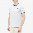 Fred Perry Authentic Men's Twin Tipped T-Shirt in Light Ice