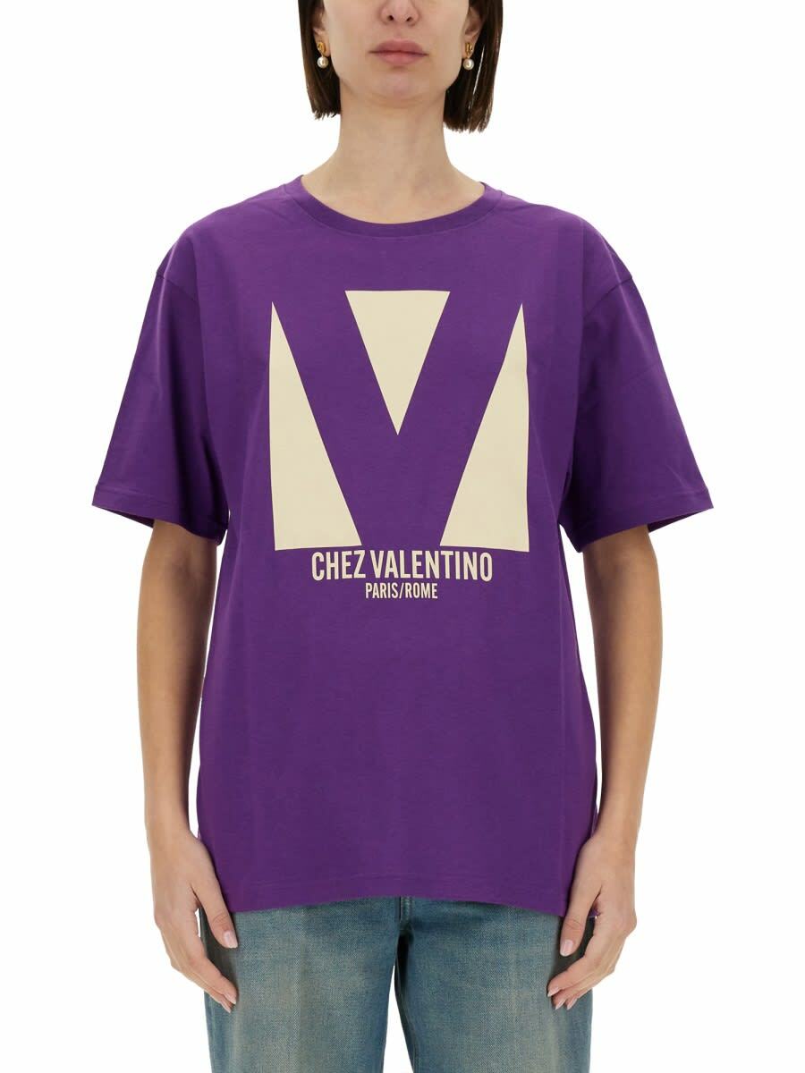 Tシャツ・カットソー VALENTINO COTTON JERSEY VLTN T-SHIRT Valentino Cotton jersey T-shirt Valentino