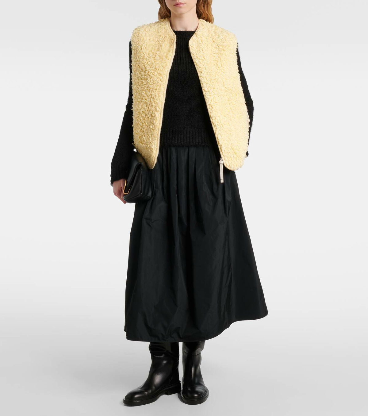 Jil Sander Faux fur vest