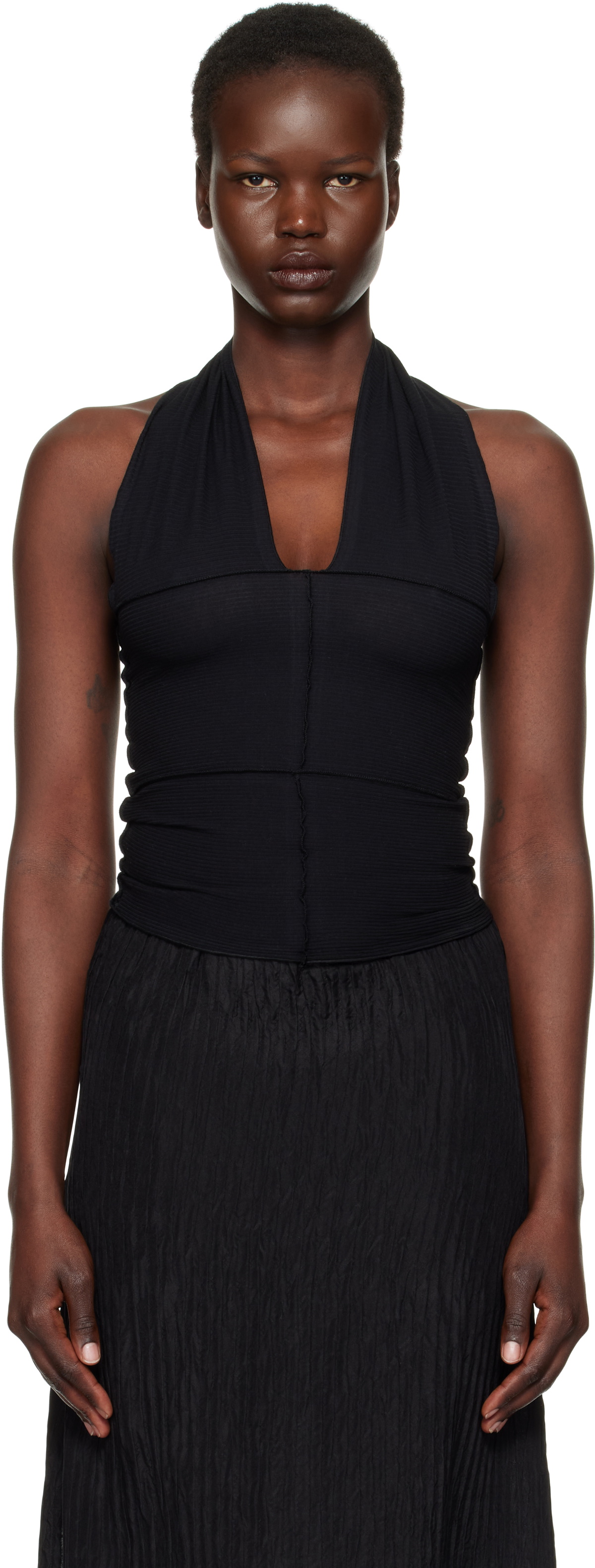 Baserange Black Cinder Halter Top Baserange