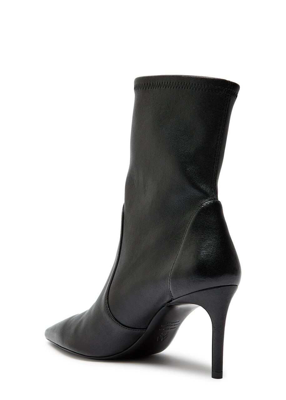 Stuart Weitzman Stuart Power 75 Leather Mid-calf Boots Black