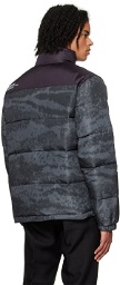 DEVÁ STATES Black & Gray Warpaint Puffer Jacket