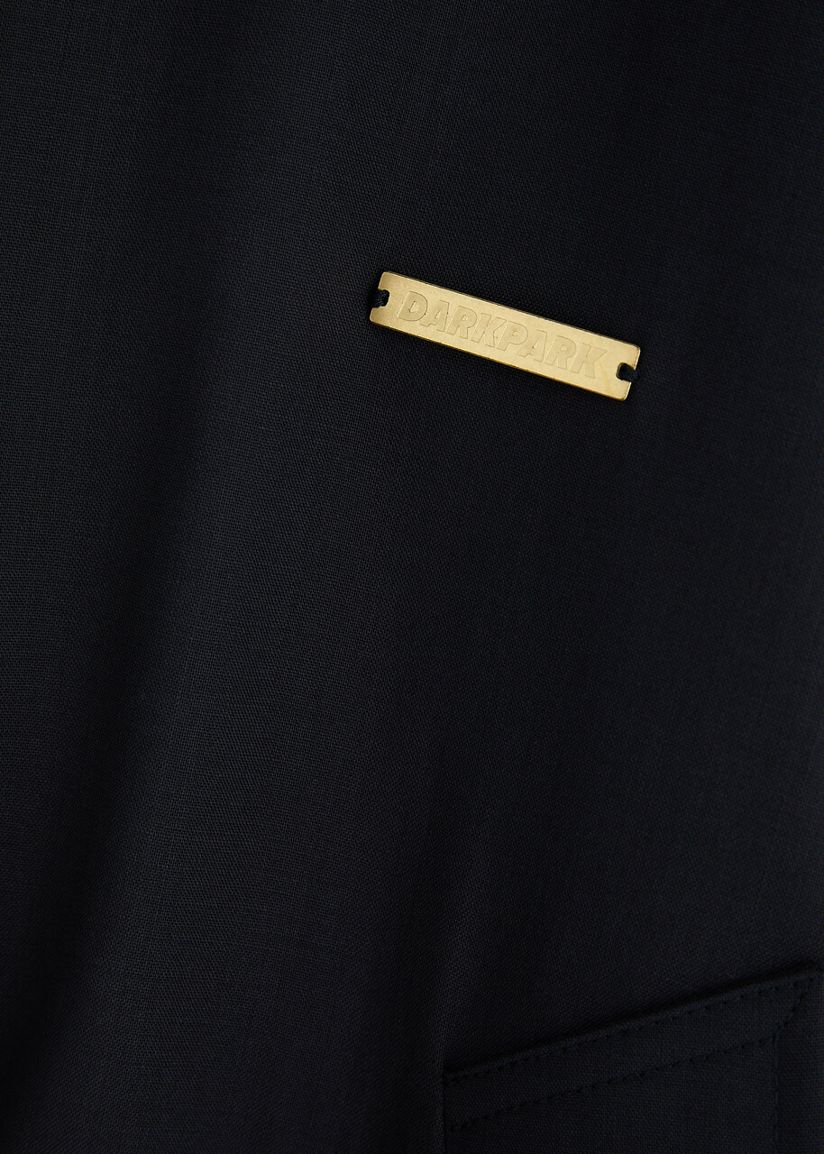 Darkpark Lee Wool Bomber Jacket Dark Blue