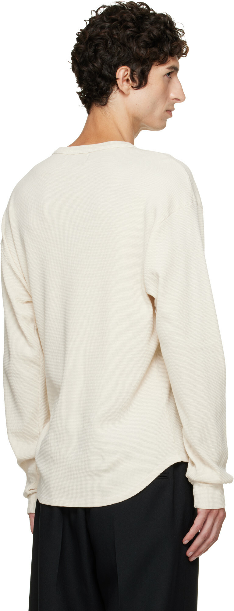 Les Tien Off-White Thermal Baseball Hem T-shirt