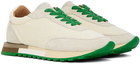 The Row Off-White & Green Owen Sneakers