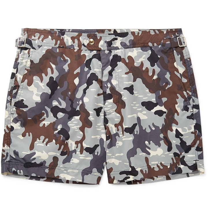 Photo: TOM FORD - Mid-Length Camouflage-Print Swim Shorts - Gray
