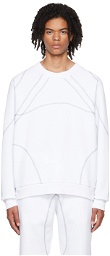 Saul Nash White Overlock Stitch Sweatshirt