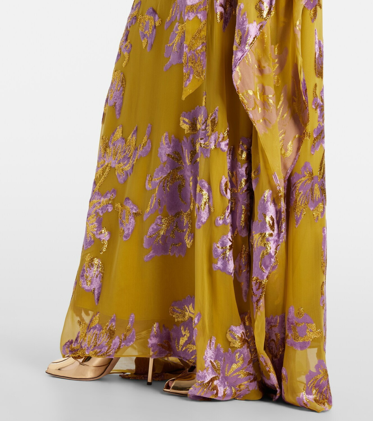 Taller Marmo Leonor floral fil coupé kaftan