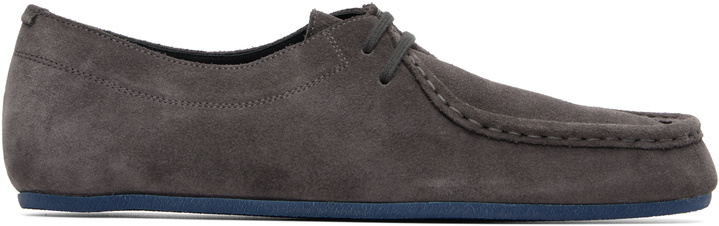 Photo: Jil Sander Gray Hood Lace-Up Derbys