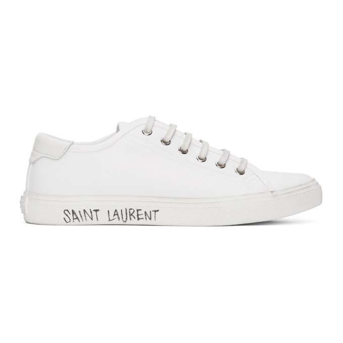 Photo: Saint Laurent White Malibu Sneakers