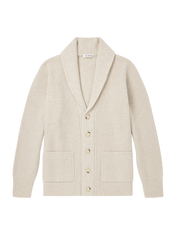 Photo: De Petrillo - Ribbed Merino Wool and Cashmere-Blend Cardigan - Neutrals