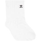 adidas Originals Six-Pack White Solid Crew Socks
