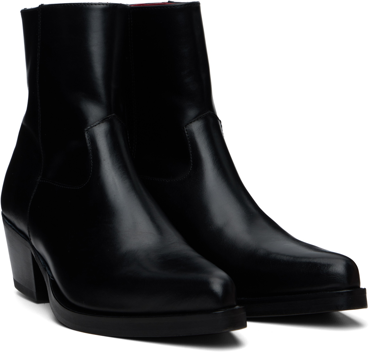 Ernest W. Baker Black Western Boots