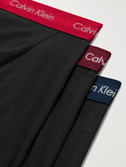 CALVIN KLEIN UNDERWEAR - Three-Pack Stretch-Cotton Boxer Briefs - Black