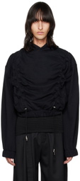 Parnell Mooney SSENSE Exclusive Black Drawstring Hoodie