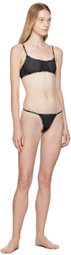 Alexander Wang Black Semi-Sheer Thong