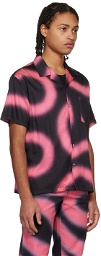 Double Rainbouu Black & Pink Printed Shirt