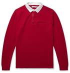nonnative - Contrast-Trimmed Wool-Felt Polo Shirt - Men - Red