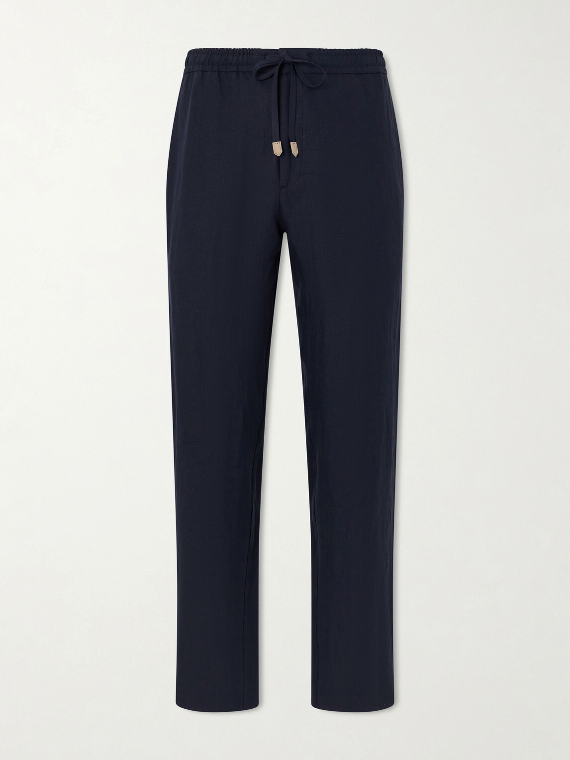 Canali - Straight-Leg Linen Trousers - Blue