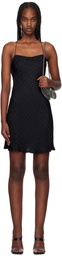 AMIRI Black 'MA' Quad Minidress