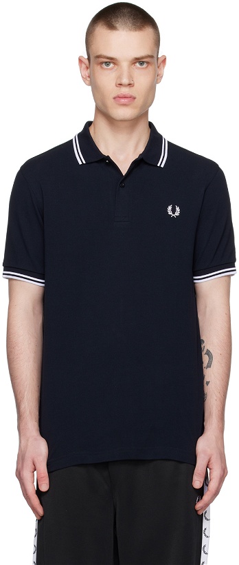 Photo: Fred Perry Navy Twin Tipped Polo
