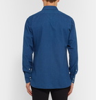 TOM FORD - Slim-Fit Cutaway-Collar Cotton Shirt - Men - Blue